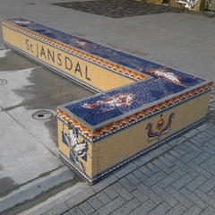 Mozaïekbank voor ziekenhuis Sint Jansdal, Harderwijk